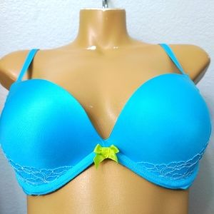 Cosmopolitan turquoise lace push up bra 34B